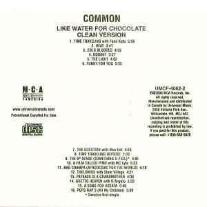 Common – Like Water For Chocolate (Clean Version) (2000, CD) - Discogs