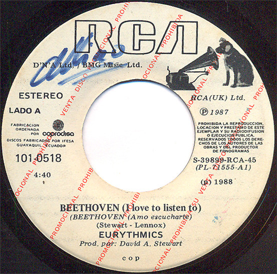 baixar álbum Eurythmics - Beethoven I Love To Listen To