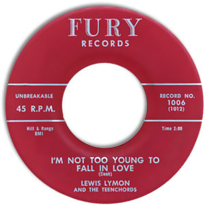 Lewis Lymon And The Teenchords - I'm Not Too Young To Fall In Love /  Falling In Love | Releases | Discogs