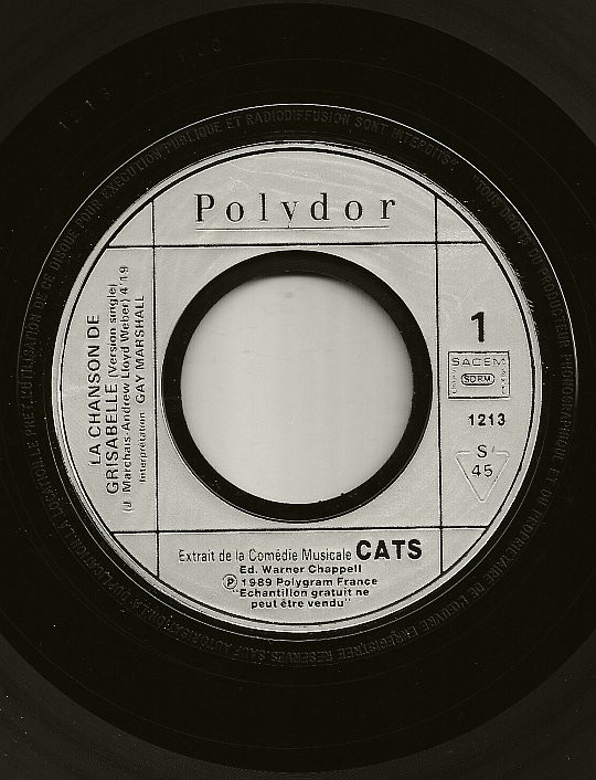 descargar álbum Andrew Lloyd Webber - Cats La Chanson De Grisabelle