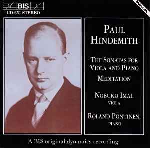 Paul Hindemith - The Sonatas For Viola And Piano / Meditations album cover