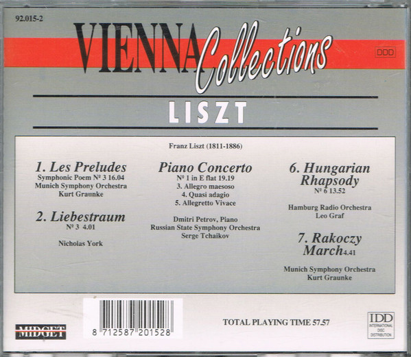 Album herunterladen Franz Liszt - Les Préludes Liebestraum Hungarian Rhapsody N 6