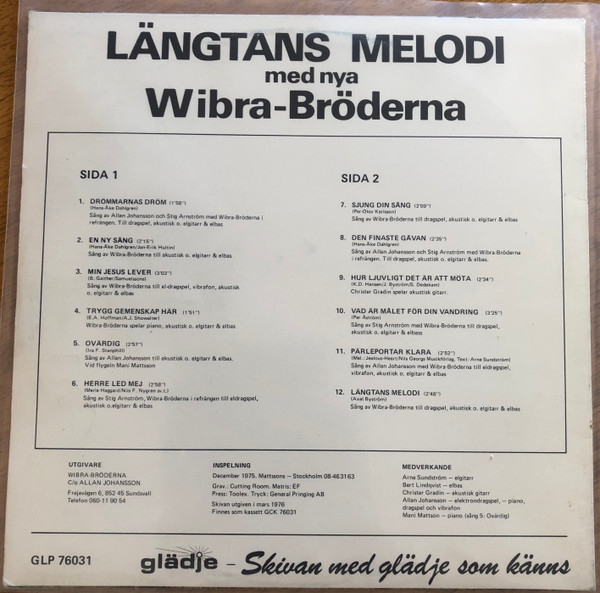 last ned album WibraBröderna - Längtans Melodi