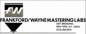 Frankford/Wayne Mastering Labs on Discogs