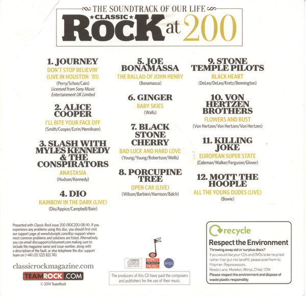 télécharger l'album Various - The Soundtrack Of Our Life Classic Rock At 200 The Music That Shaped The First 200 Issues
