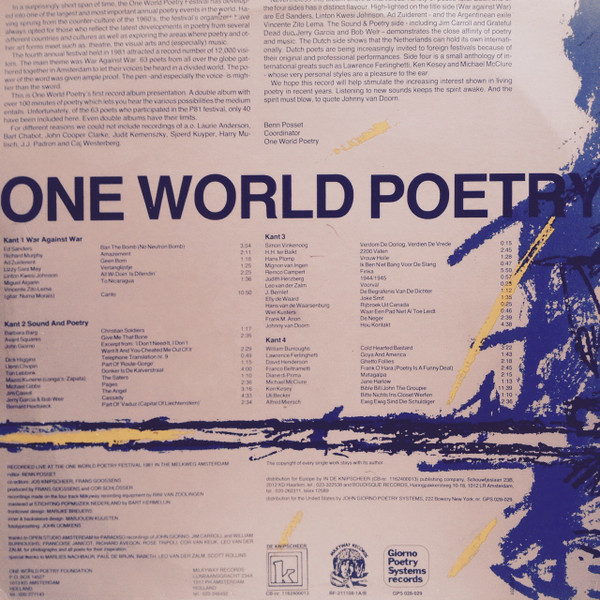 Various - One World Poetry | Milkyway Records (BF-211108-1A/B) - 2