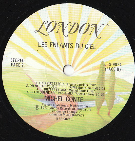 Michel Conte / Angela Laurier / Mark Conte - Les Enfants Du Ciel | London Records (LFS 90245) - 5