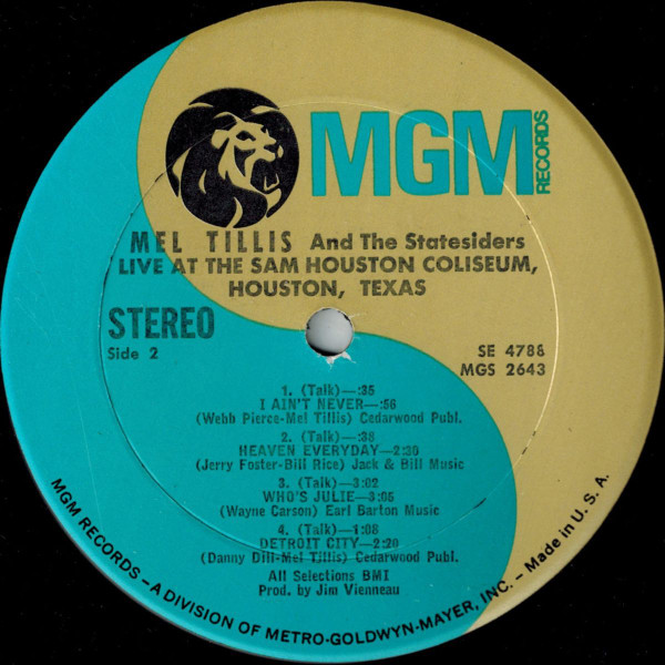 lataa albumi Mel Tillis And The Statesiders - Recorded Live At The Sam Houston Coliseum Houston Texas
