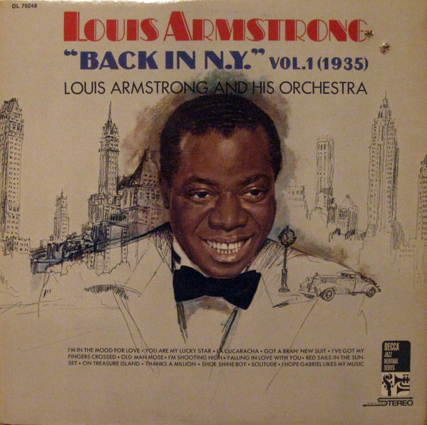 Louis Armstrong Back in New York 1935 Vintage Vinyl Record 