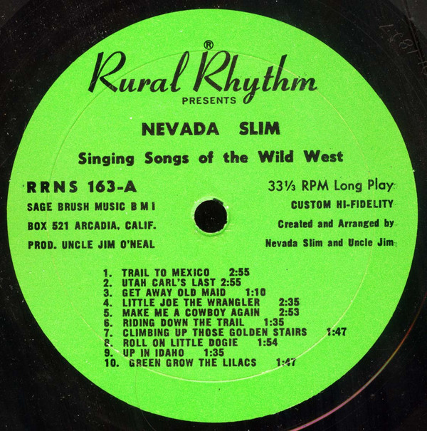 lataa albumi Nevada Slim - Singing Songs Of The Wild West