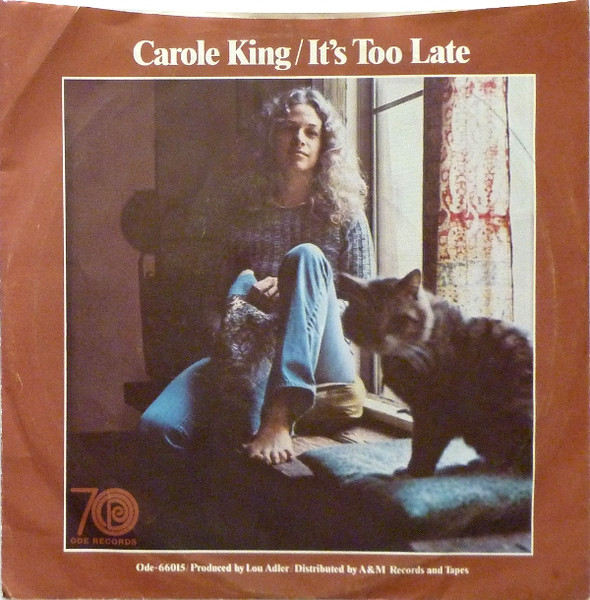 Carol /e King Its Too Late I Feel The Earth Move 45 Record 66015 1971 海外 即決