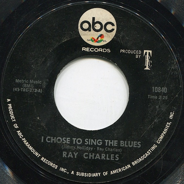 Ray Charles – I Chose To Sing The Blues (1966, Vinyl) - Discogs