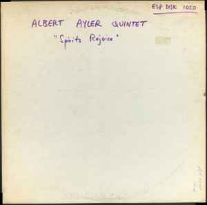 Albert Ayler Quintet - Spirits Rejoice アルバムカバー