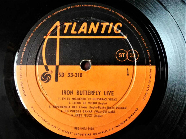 IRON BUTTERFLY REEL TO REEL TAPE LIVE ATCO RECORDS NICE! 