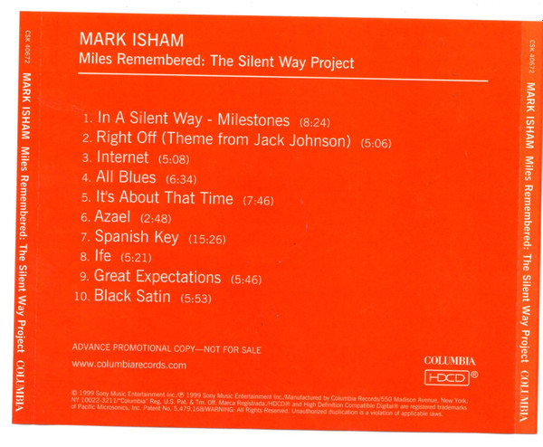 Mark Isham – Miles Remembered: The Silent Way Project (1999, CD