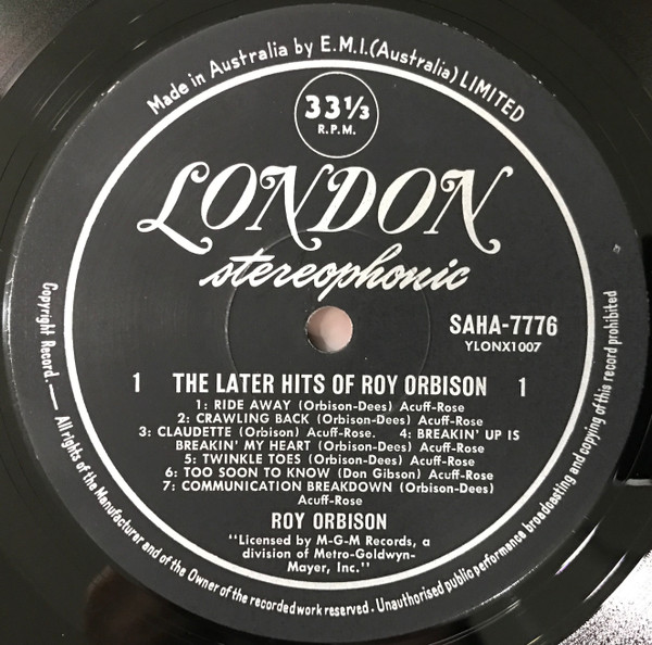 baixar álbum Roy Orbison - His Later Hits