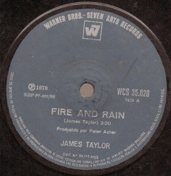 James Taylor – Fire And Rain (1970, Vinyl) - Discogs