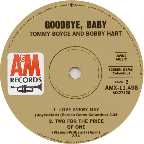 descargar álbum Tommy Boyce And Bobby Hart - Goodbye Baby