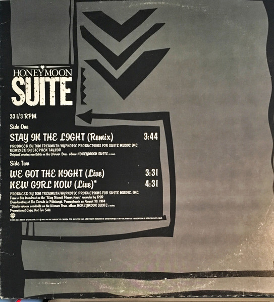 Honeymoon Suite – Stay In The Light (1985, Vinyl) - Discogs