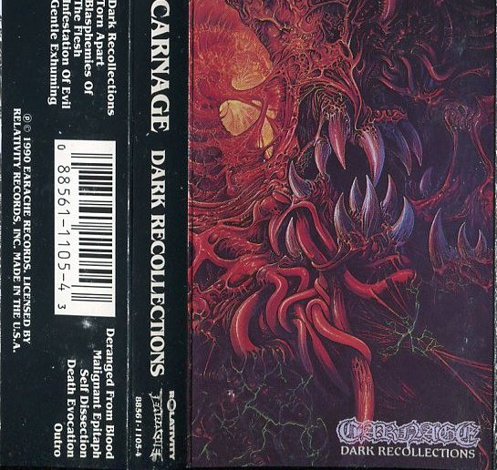 Carnage – Dark Recollections (1992, Cassette) - Discogs