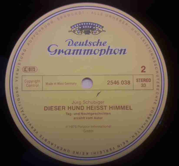 télécharger l'album Jürg Schubiger - Dieser Hund Heißt Himmel