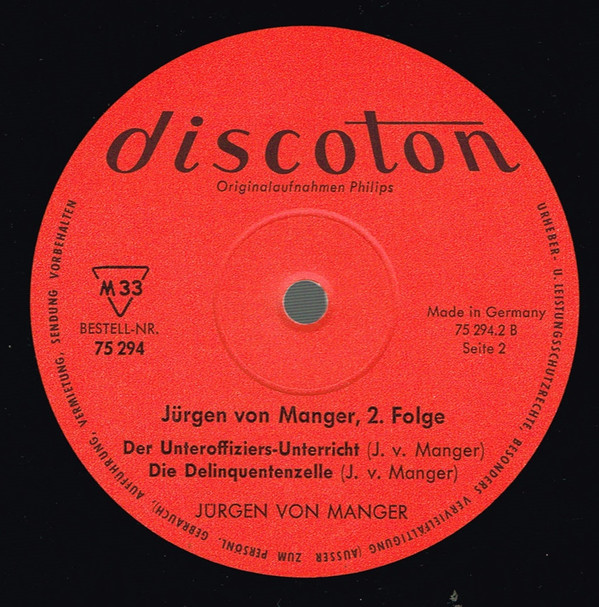 descargar álbum Jürgen von Manger - Jürgen Von Manger 2 Folge