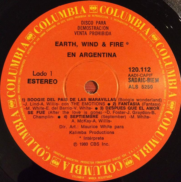 lataa albumi Earth, Wind & Fire - En Argentina