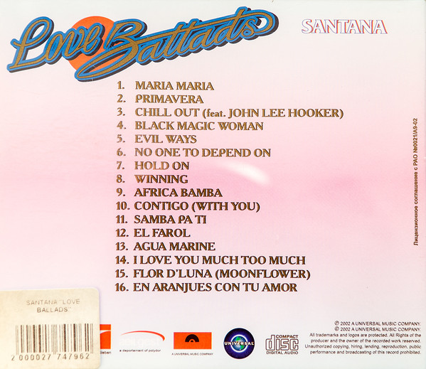 last ned album Santana - Love Ballads
