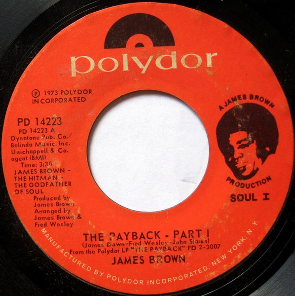 2022 新作】 The Brown James Payback 顔レーベル vg++ 1973 US R&B