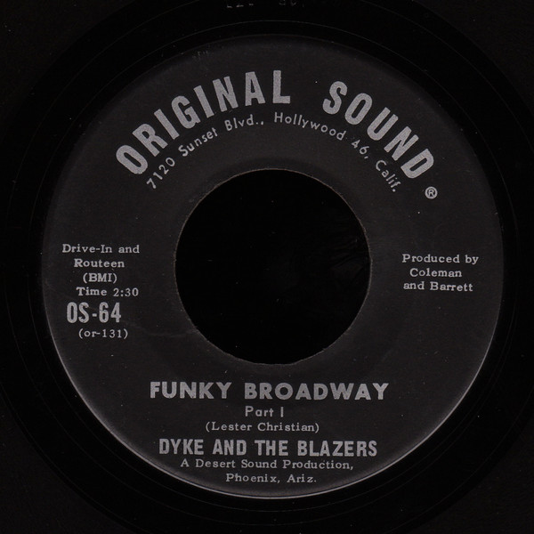 Dyke And The Blazers – Funky Broadway (1967, Hollywood Pressing ...
