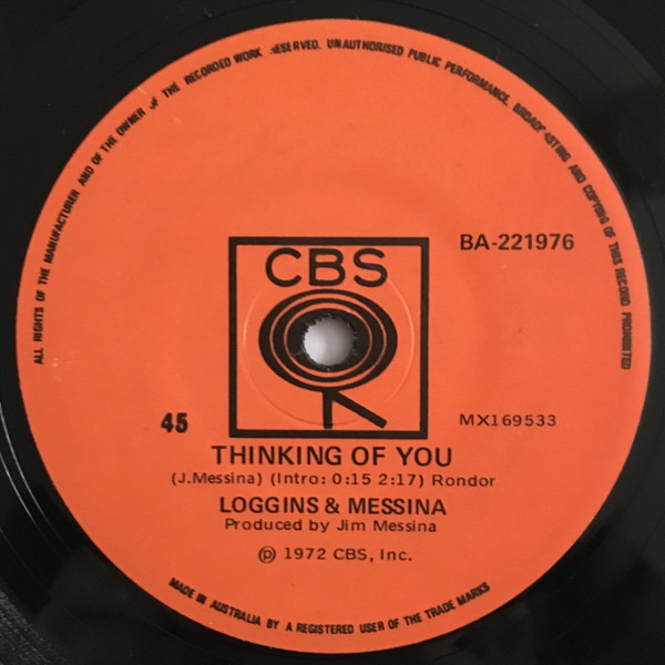 Loggins & Messina – Thinking Of You (1973, Vinyl) - Discogs