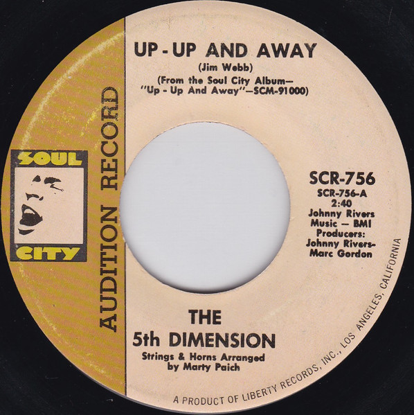 The 5th Dimension – Up-Up And Away (1967, Shelley Pressing, Vinyl