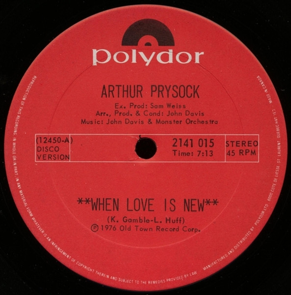 Arthur Prysock - When Love Is New | Polydor (2141 015) - 3