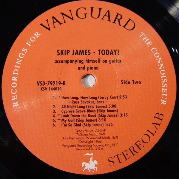 Skip James - Skip James Today! | Vanguard (VSD 79219) - 4