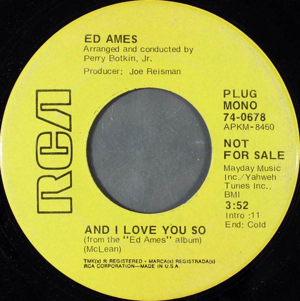 lataa albumi Ed Ames - And I Love You So