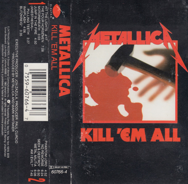 Metallica – Kill 'Em All (1988, AR, Cassette) - Discogs