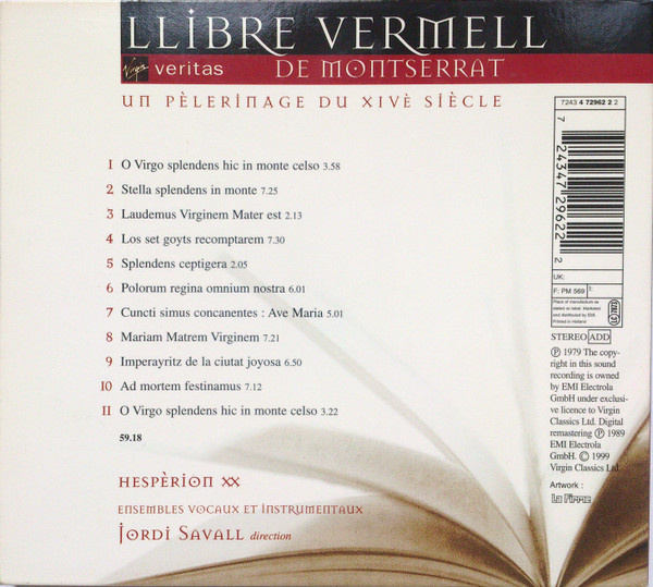 télécharger l'album Hespèrion XX, Jordi Savall - Llibre Vermell De Montserrat Un Pèlerinage Du XIVe Siècle