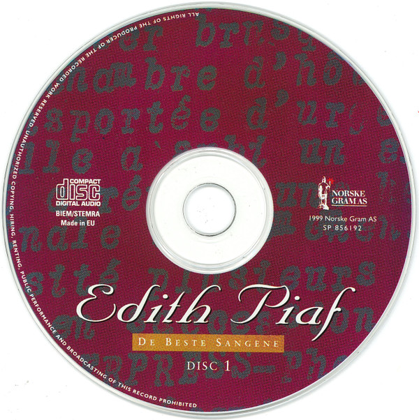 ladda ner album Edith Piaf - De Beste Sangene