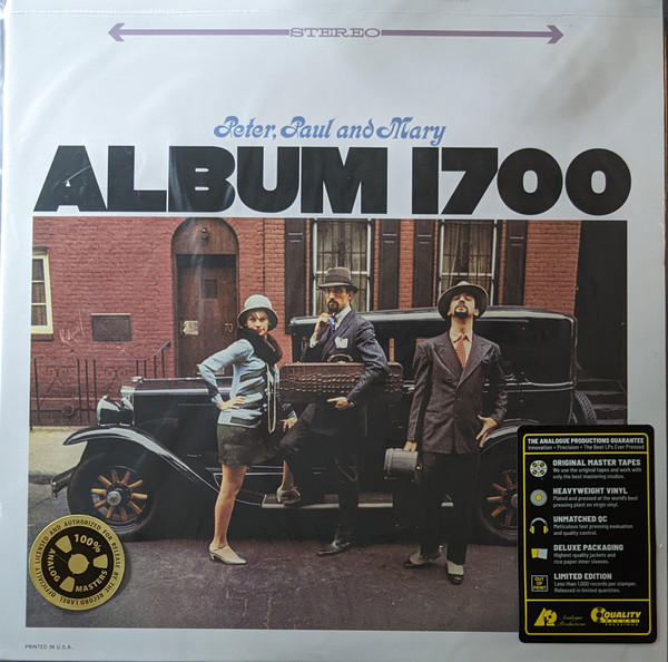 Album 1700 : Peter, Paul & Mary (2×12″, Album, RE, RM, 180)