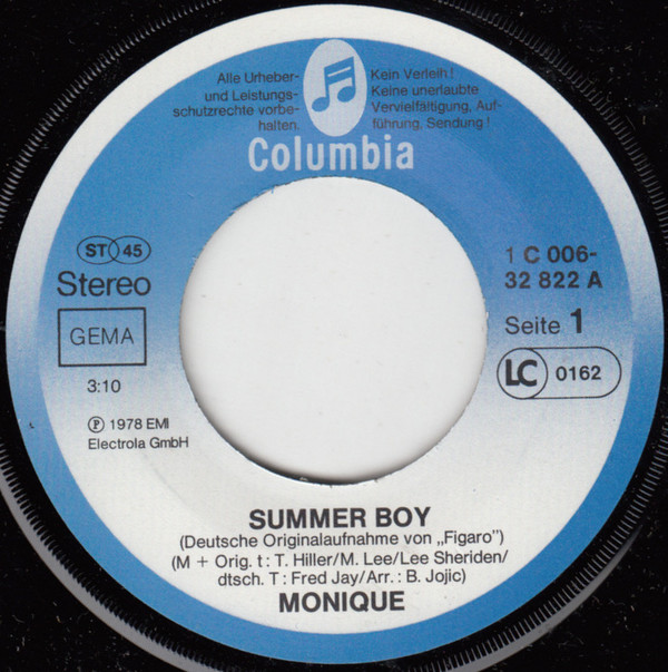 descargar álbum Monique - Summer Boy