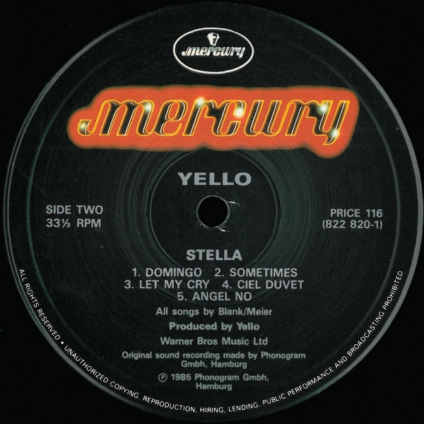 Yello - Stella | Mercury (PRICE 116) - 4