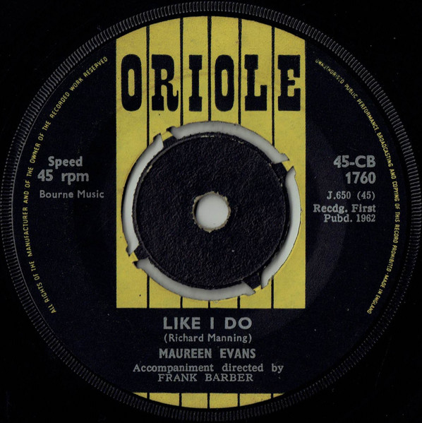 Maureen Evans – Like I Do (1962, Vinyl) - Discogs