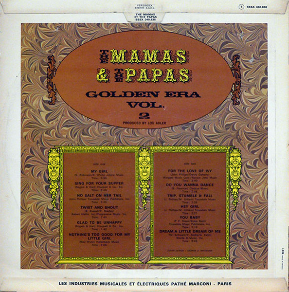 The Mamas & The Papas – Golden Era Vol. 2 (1968, Vinyl) - Discogs