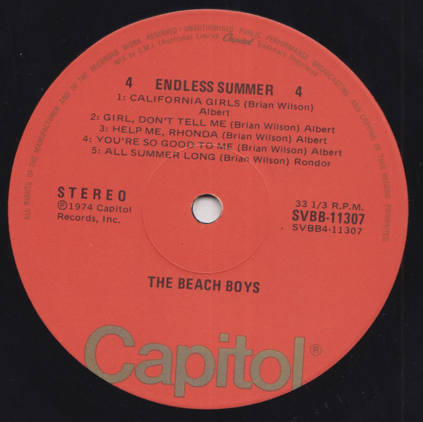 The Beach Boys - Endless Summer | Capitol Records (SVBB-11307) - 8