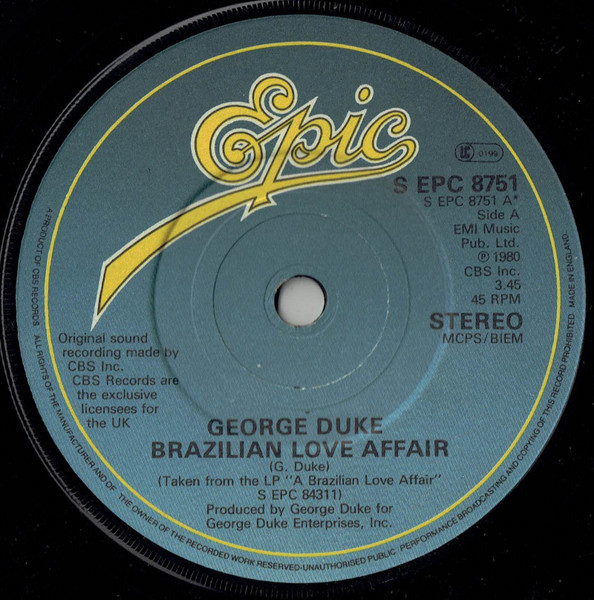 George Duke – Brazilian Love Affair (1980, Vinyl) - Discogs