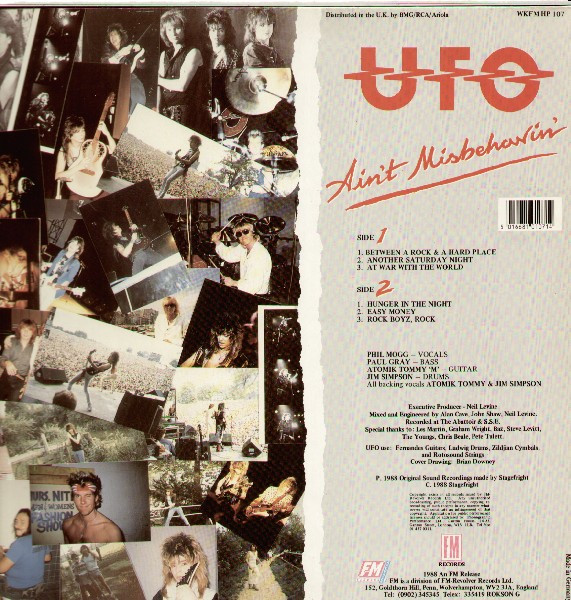 UFO – Ain't Misbehavin' (1989, CD) - Discogs