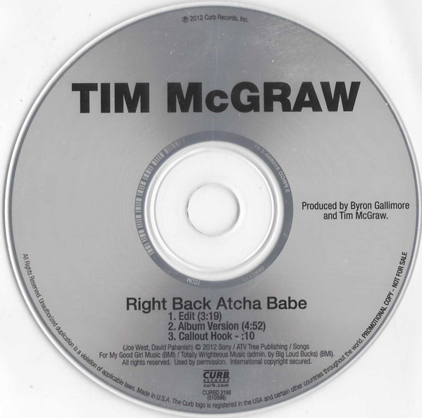 baixar álbum Tim McGraw - Right Back Atcha Babe