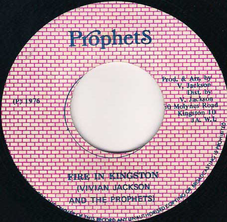 Vivian Jackson & The Prophets – Fire In Kingston (1976, Vinyl