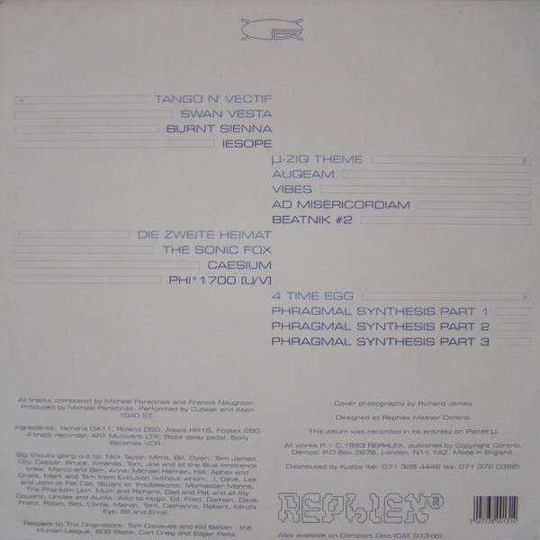 µ-Ziq – Tango N' Vectif (1993, Gatefold sleeve, Vinyl) - Discogs