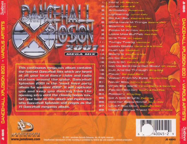 last ned album Various - Dancehall Xplosion 2001 Mega Mix